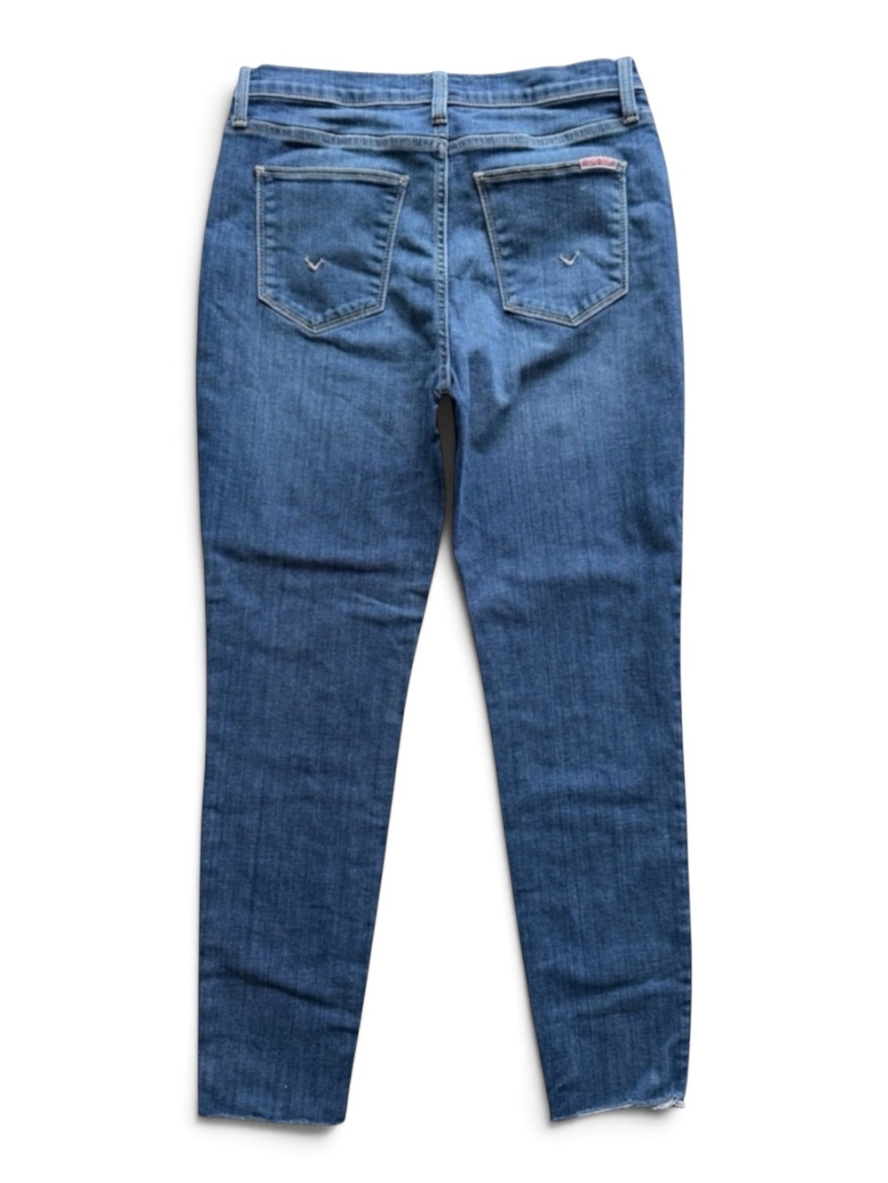 Hudson Natalie High‑Rise Ankle Jeans Raw Hem Medium Wash Size 28 - Picture 2 of 16